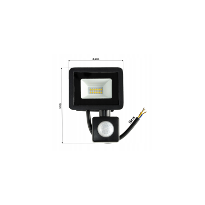 ecoPLANET LED reflektor 10W NW 4500K - 900lm - se senzorem pohybu a soumraku IP65