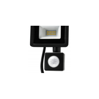ecoPLANET LED reflektor 10W NW 4500K - 900lm - se senzorem pohybu a soumraku IP65