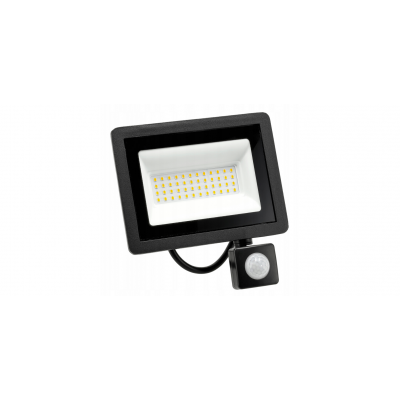 ecoPLANET LED reflektor 50W NW 4500K - 4500lm - se senzorem pohybu a soumraku IP65