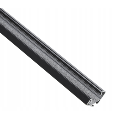BERGE LED hliníkový profil rohový 2m černý - sada
