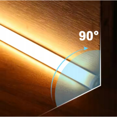 BERGE LED hliníkový profil rohový 2m černý - sada