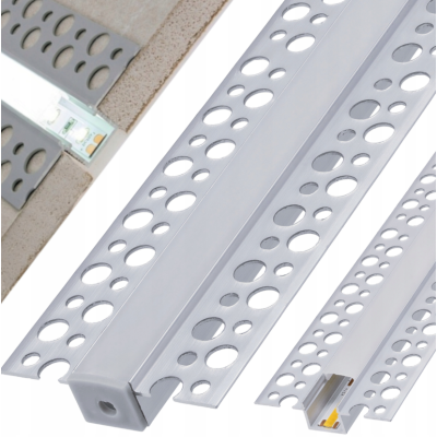 BERGE LED hliníkový profil zapuštěný 1m - sada