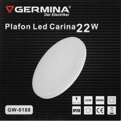Germina LED přisazené stropní svítidlo 22W kulaté - neutrální bílá
