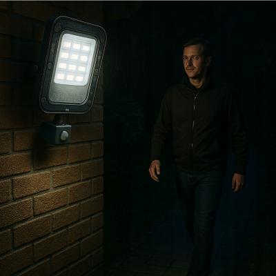 BERGE LED reflektor ODYN s pohybovým senzorem 100W - 9000lm - 4000K - IP66