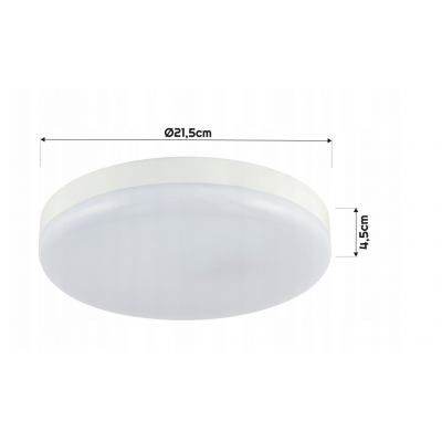 BERGE LED stropní svítidlo s pohybovým senzorem 15W - IP40 - neutrální barva