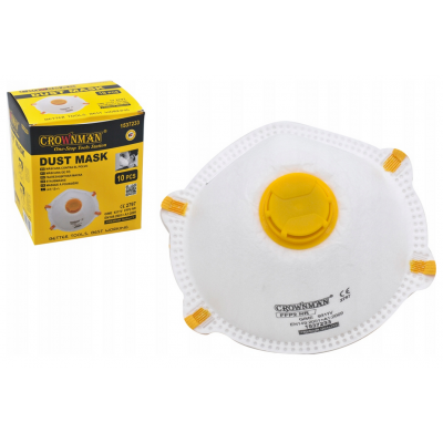 CROWNMAN Ochranná protiprachová maska FFP2 s ventilkem