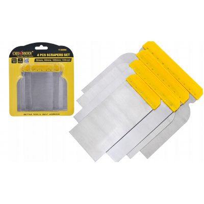 CROWNMAN Sada 4ks škrabek na barvu 50,80,100,120mm