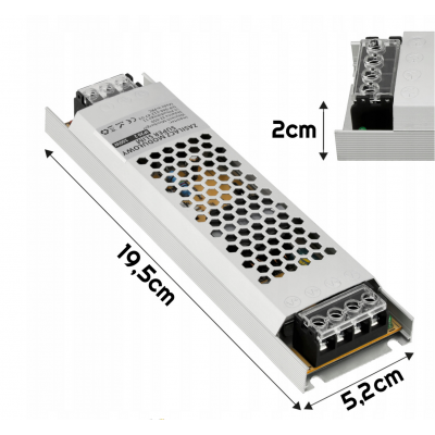 BERGE Super Slim LED modulární napájecí zdroj - 12V - 100W - 8,33A - IP20