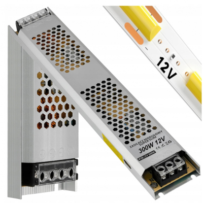 BERGE Tenký LED zdroj 12V - 300W - 25A - IP20