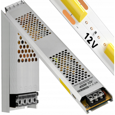 BERGE Tenký LED zdroj 12V - 400W - 33,33A - IP20
