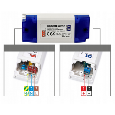BERGE Zdroj pro LED nábytek 12V - 24W - 2A - IP20
