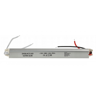 BERGE Zdroj pro LED nábytek ultra slim 12V - 18W - 1,5A - IP20