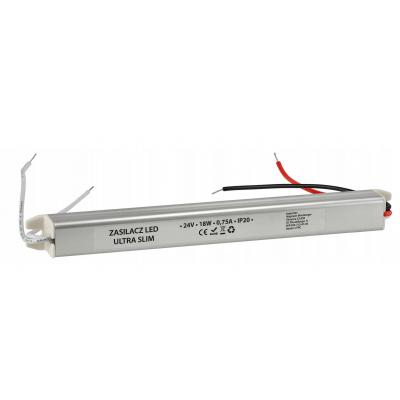 BERGE Zdroj pro LED nábytek ultra slim 24V - 18W - 0,75A - IP20