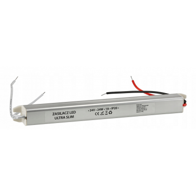 BERGE Zdroj pro LED nábytek ultra slim 24V - 24W - 1A - IP20