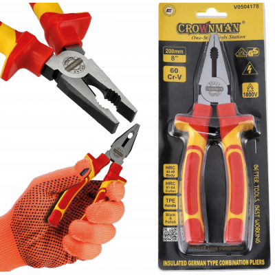 CROWNMAN Izolované univerzální štípací kleště 200mm
