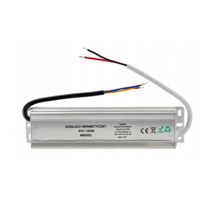 BERGE LED hermetický zdroj - 12V - 100W - 8,33A - IP67