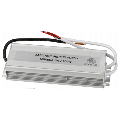 BERGE LED hermetický zdroj - 12V - 200W - 16,67A - IP67