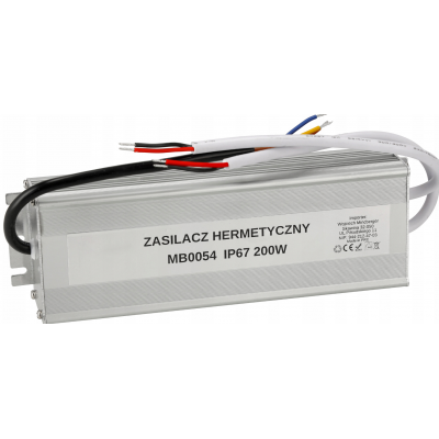 BERGE LED hermetický zdroj - 12V - 200W - 16,67A - IP67