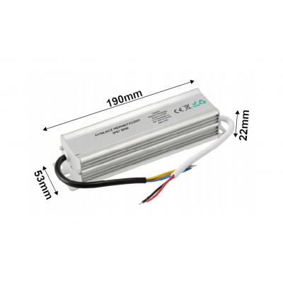 BERGE LED hermetický zdroj - 12V - 80W - 6,6A - IP67