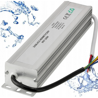 BERGE LED hermetický zdroj - 24V - 120W - 5A - IP67