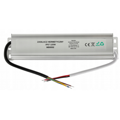 BERGE LED hermetický zdroj - 24V - 120W - 5A - IP67