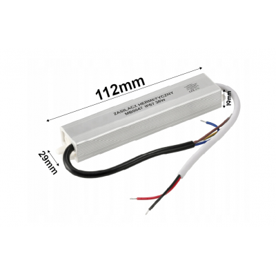 BERGE LED hermetický zdroj - 24V - 36W - 1,5A - IP67