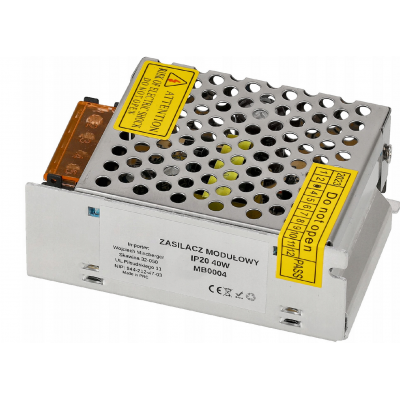 BERGE LED modulární zdroj 12V - 60W - 5A - IP20