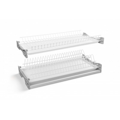 Odkapávač GTV BASIC 3, dvoupatrový, skříňka 400, na desky 16 - 18 mm, 2x vana, bílá