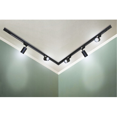 BERGE LED lišta 3m (2m+1m) s konektorem a 5 bodovými světly GU10