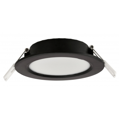 BERGE LED panel zapuštěný kulatý 6W - 660lm - 4000K - černý