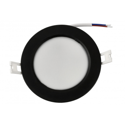 BERGE LED panel zapuštěný kulatý 6W - 660lm - 4000K - černý