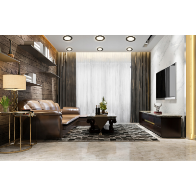 BERGE LED panel zapuštěný kulatý 6W - 660lm - 4000K - černý