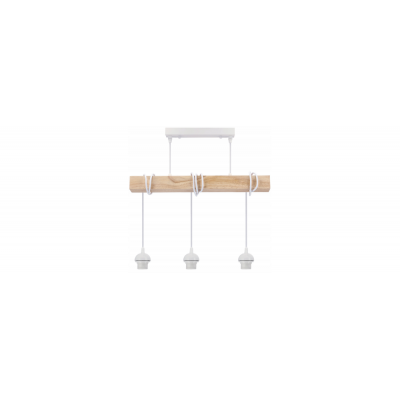 BERGE LED stropní svítidlo, 3xE27, loft, nastavitelné, se stínidly - bílé