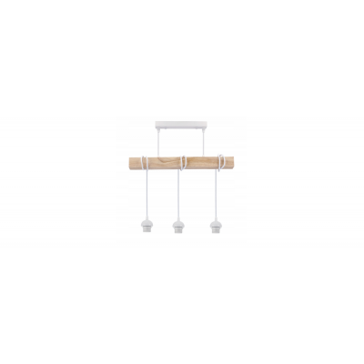 BERGE LED stropní svítidlo, 3xE27, loft, nastavitelné, se stínidly - bílé