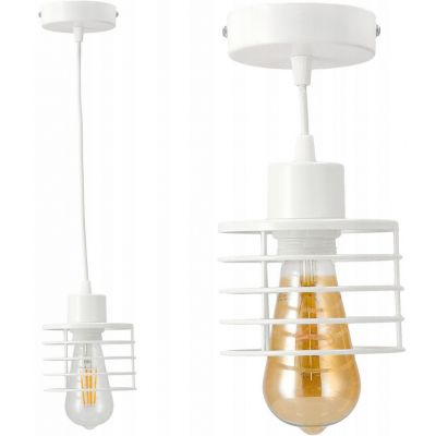 BERGE LED stropní závěsná lampa s pružinou bílá