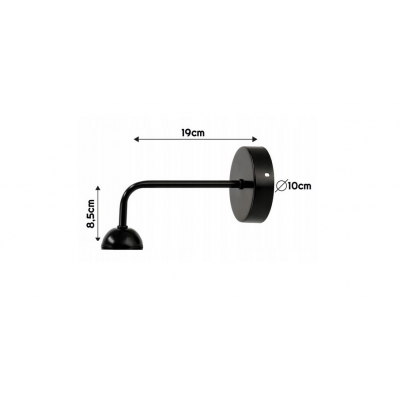 BERGE Skleněná LED nástěnná lampa 1xE27 - jantarová barva