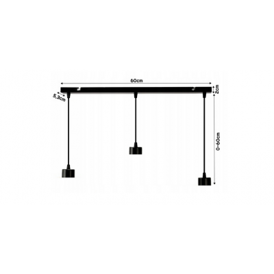 BERGE Skleněná LED stropní lampa 3xE27 - kouřová koule
