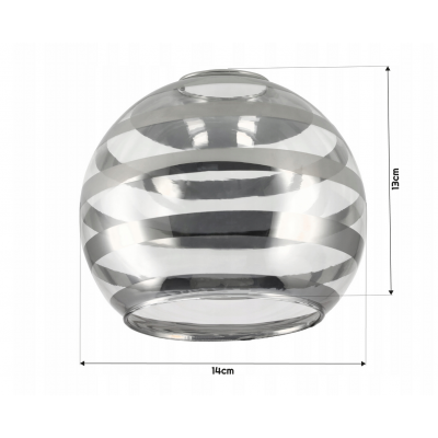 BERGE Skleněná LED závěsná lampa Beam 2xE27 - kulaté horizontální pruhy