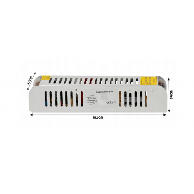 BERGE Tenký napájecí zdroj - 12V - 100W - 8,33A - IP20