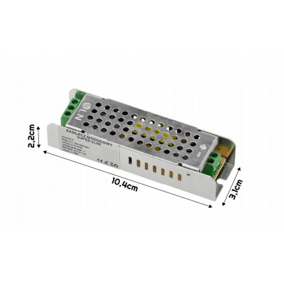 BERGE Tenký napájecí zdroj - 24V - 24W - 1A - IP20