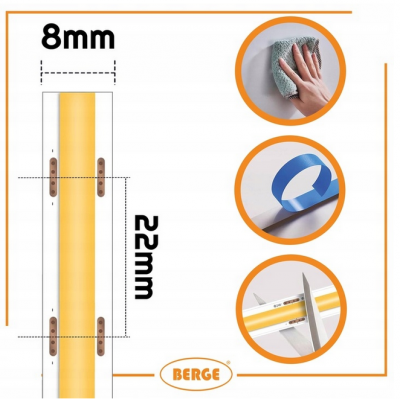 BERGE LED pásek COB Neon 12V - 480D - 9W/m - IP20 - 50m - 990lm/m - studená barva