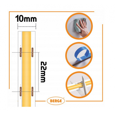 BERGE LED pásek COB Neon 12V - 528D - 15W/m - IP20 - 1650lm - 1m - studená barva
