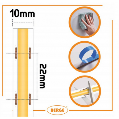 BERGE LED pásek COB Neon 24V - 528D - 15W/m - IP20 - 1650lm - 1m - studená barva