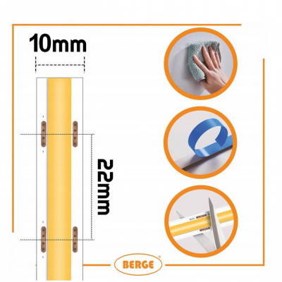 BERGE LED pásek COB Neon 24V - 528D - 15W/m - IP20 - 1650lm - 5m - studená barva
