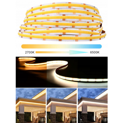 BERGE LED pásek COB Neon CCT 12V - 608D - 22W/m - IP20 - 2200lm/m - 50m