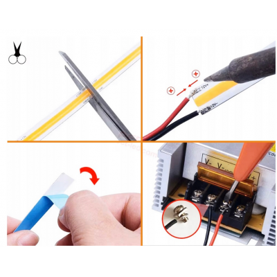 BERGE LED pásek COB Neon CCT 24V - 608D - 22W/m - IP20 - 50m