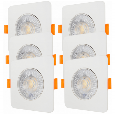 ECOLIGHT 6x halogenové LED stropní svítidlo zapuštěné CCT