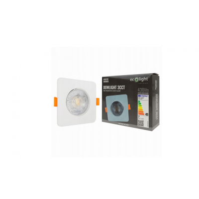 ECOLIGHT 6x halogenové LED stropní svítidlo zapuštěné CCT