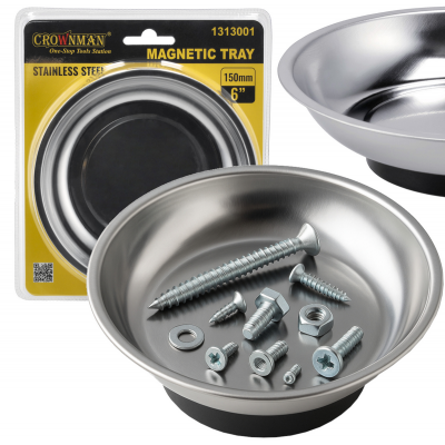 CROWNMAN Magnetická dílenská miska na šroubky 150 mm
