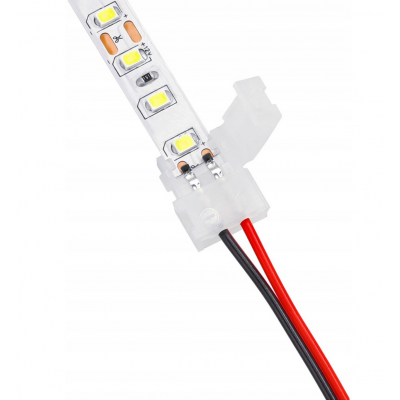 ECOLIGHT Mono klip konektor LED pásku - 8mm 2pin kabel